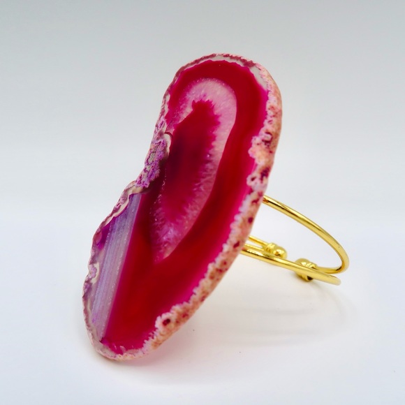 RARE PINK GEODE BRACELET - Picture 4 of 4